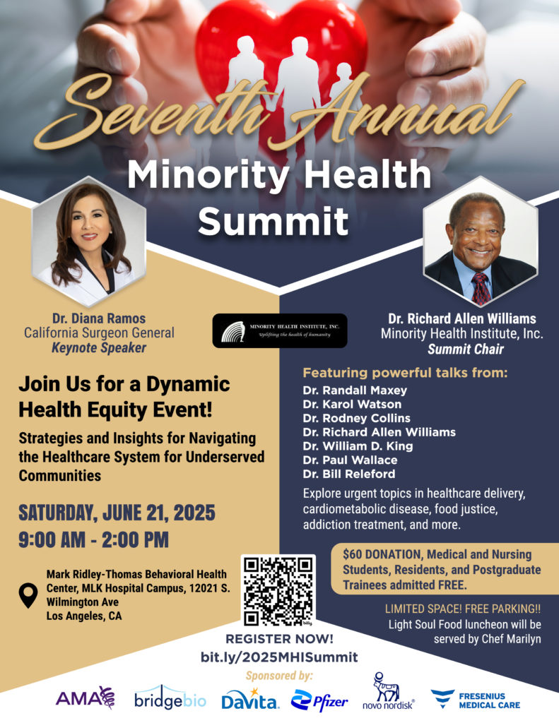 minorty health summit flyer with registration QR code link